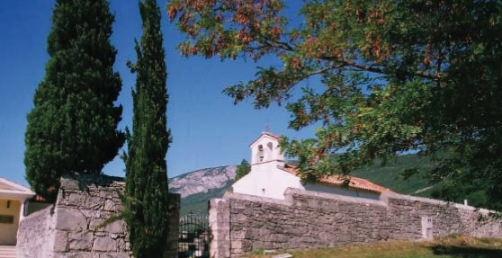 La chiesa del villaggio di Kožljak