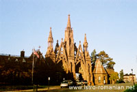 The main gates to the Green-Wood Cemetery