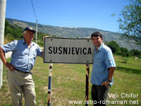 Vali Chifor with Marcelo at the entrance in Sušnjevica