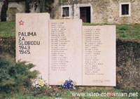 Monument dedicated to the local fighters who died during World War II